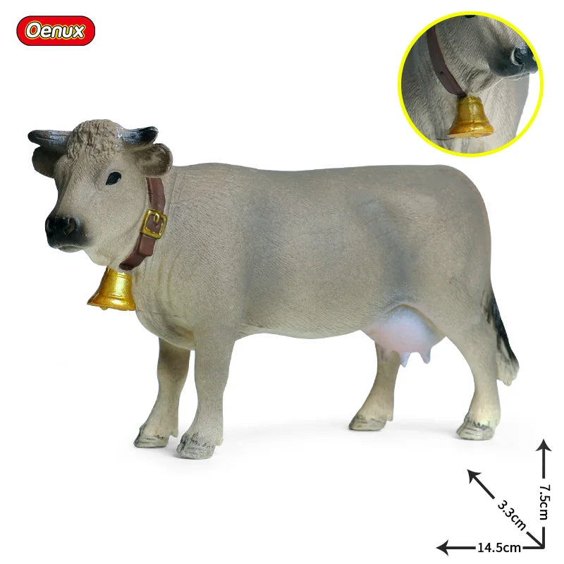 Farm Animal Figures Cow Calf Bull Buffalo PVC Model Toy