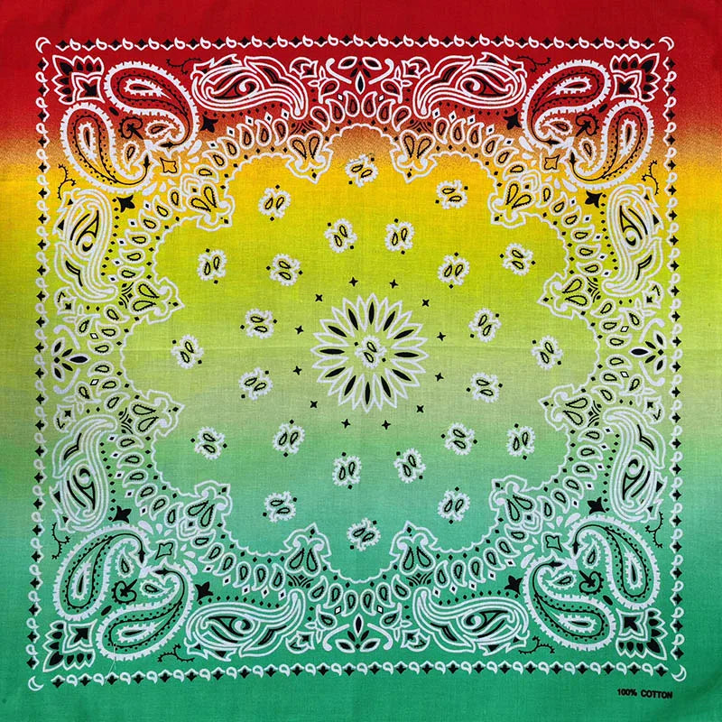 Paisley Bandana 100% Cotton Square Head Scarf 55cm