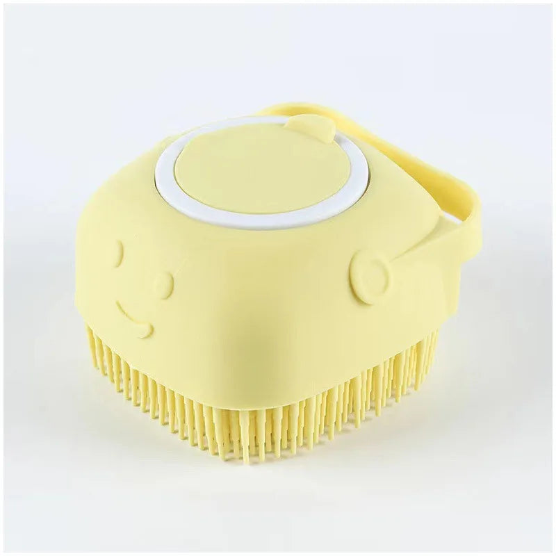 Dog Bath Brush – Soft Silicone Massage Scrubber for Pets
