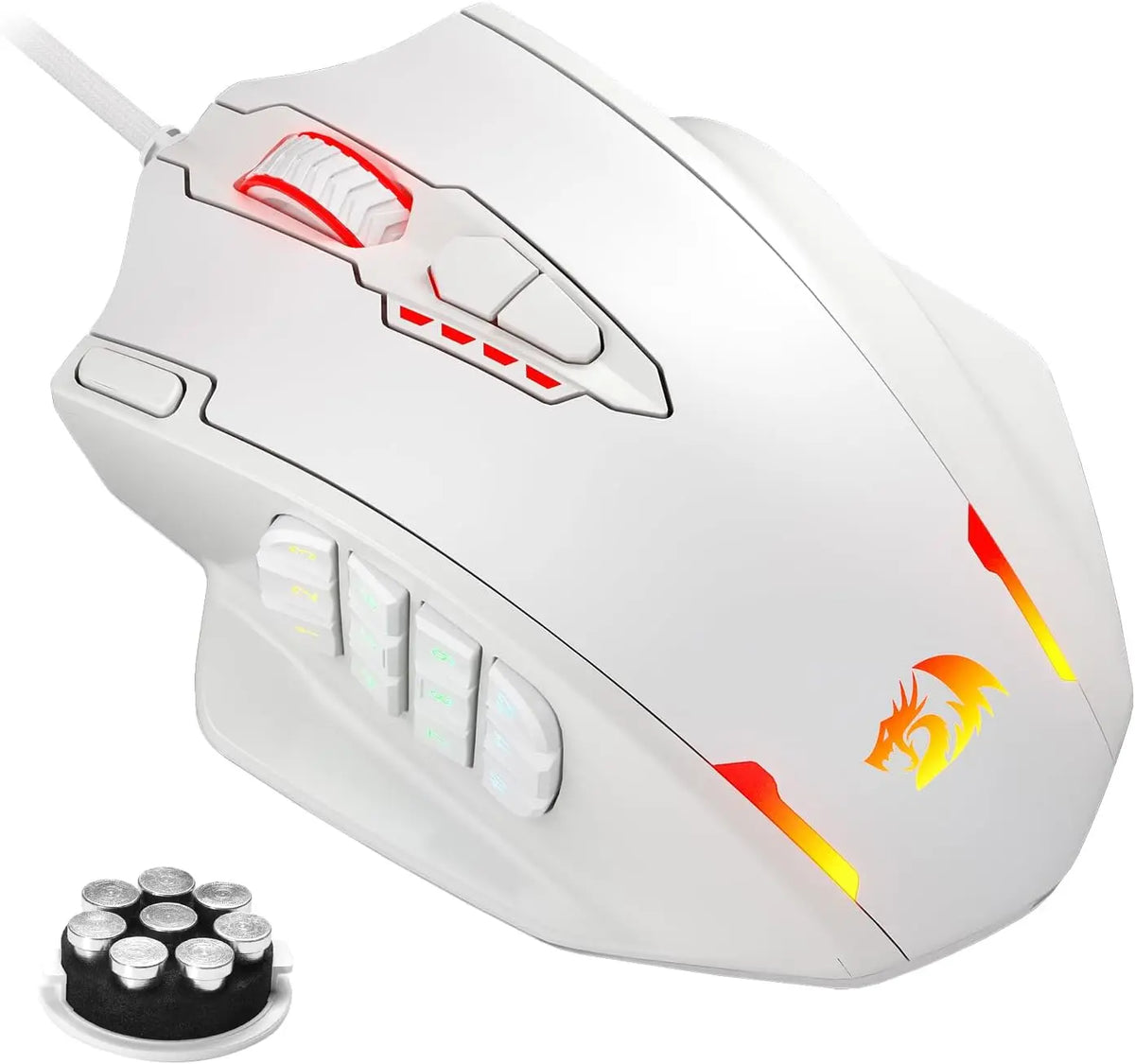 Redragon M908 RGB Gaming Mouse – 12,400 DPI MMO Mouse with 18 Programmable Buttons