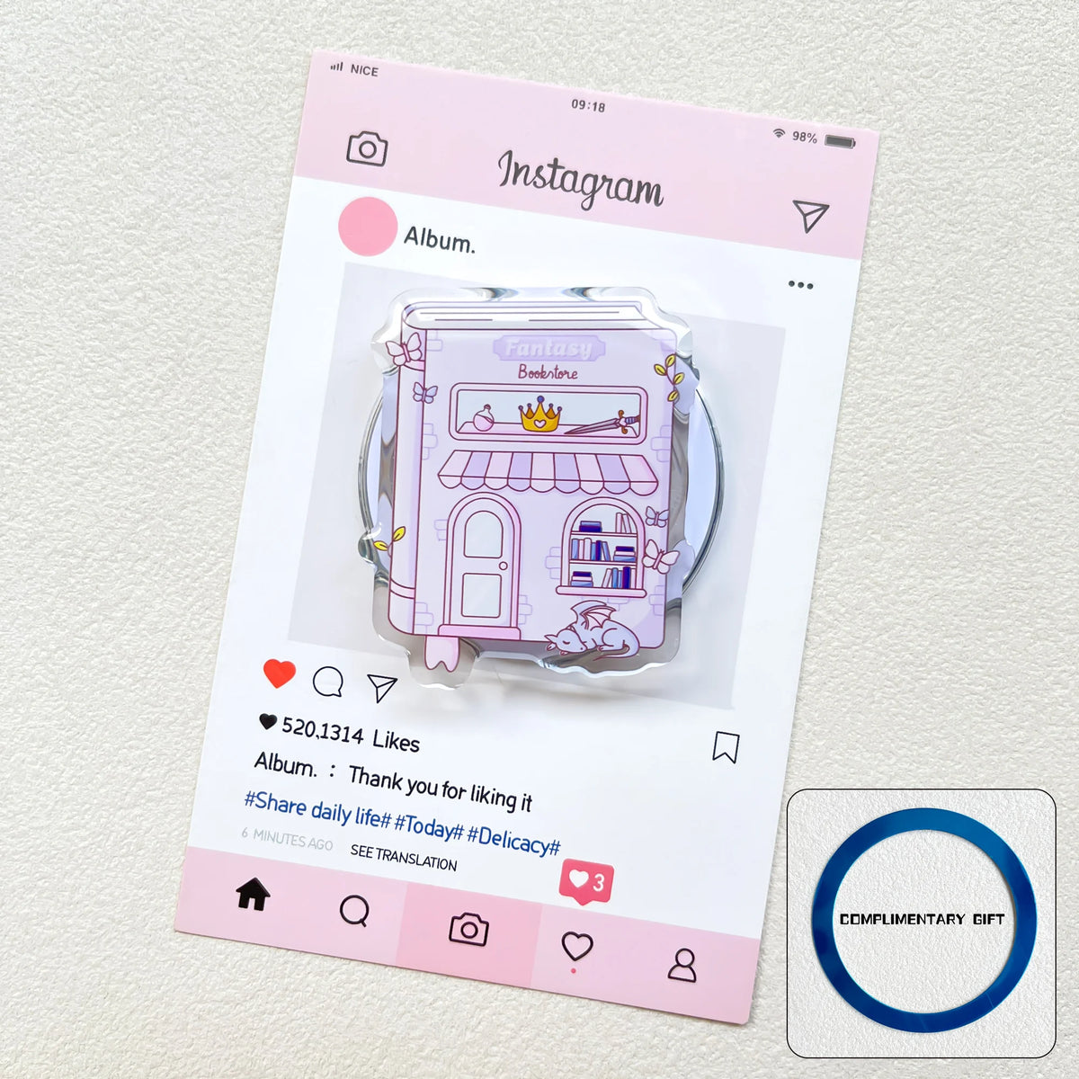 Cute Acrylic Magnetic Phone Grip Stand