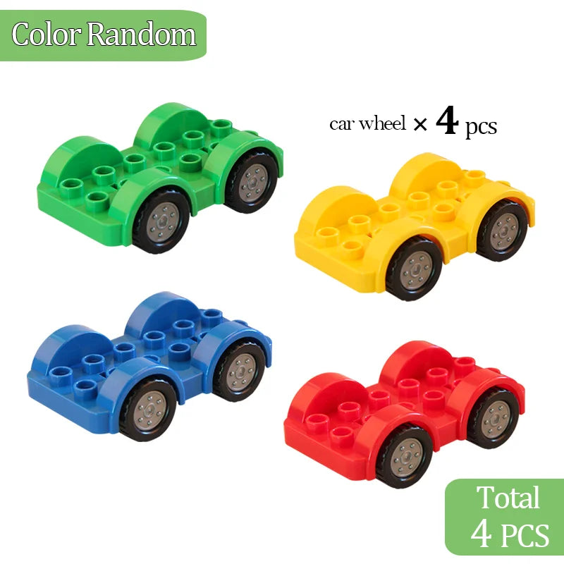 62-310 pieces DIY Building Blocks Bulk Compatible with Duplo Animals Marble Run City Classic Bricks Assembly Model Kids Toys