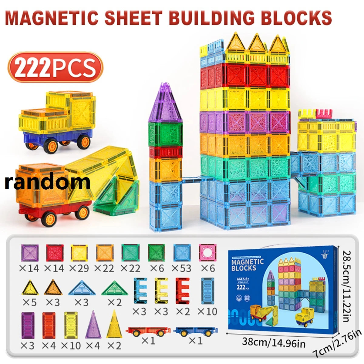 Magnetic Building Tiles STEM Construction Toy for Kids
