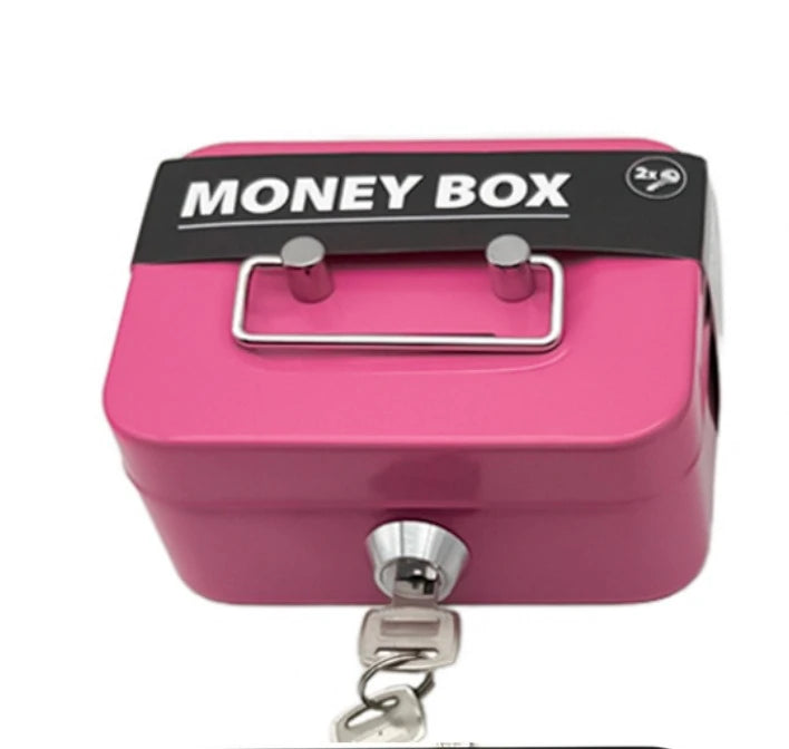 Portable Lockable Piggy Bank – Small Coin & Key Storage Box