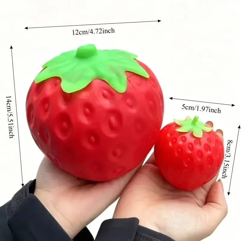 Jumbo Strawberry Squishy Toy | Slow Rising Stress Relief Fidget