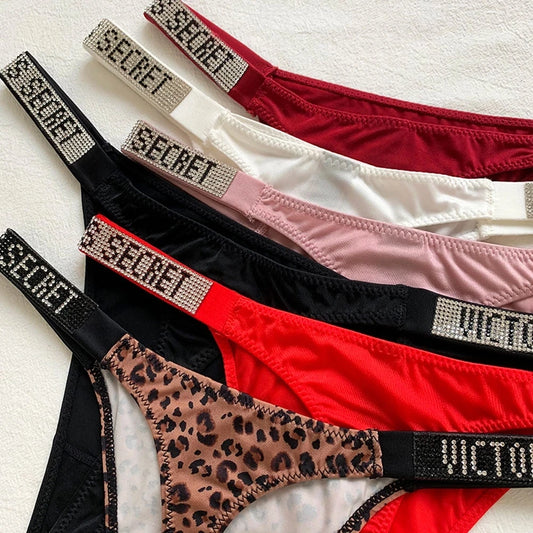 Women's Lingerie Set Wire Free Rhinestone Bra & Brief