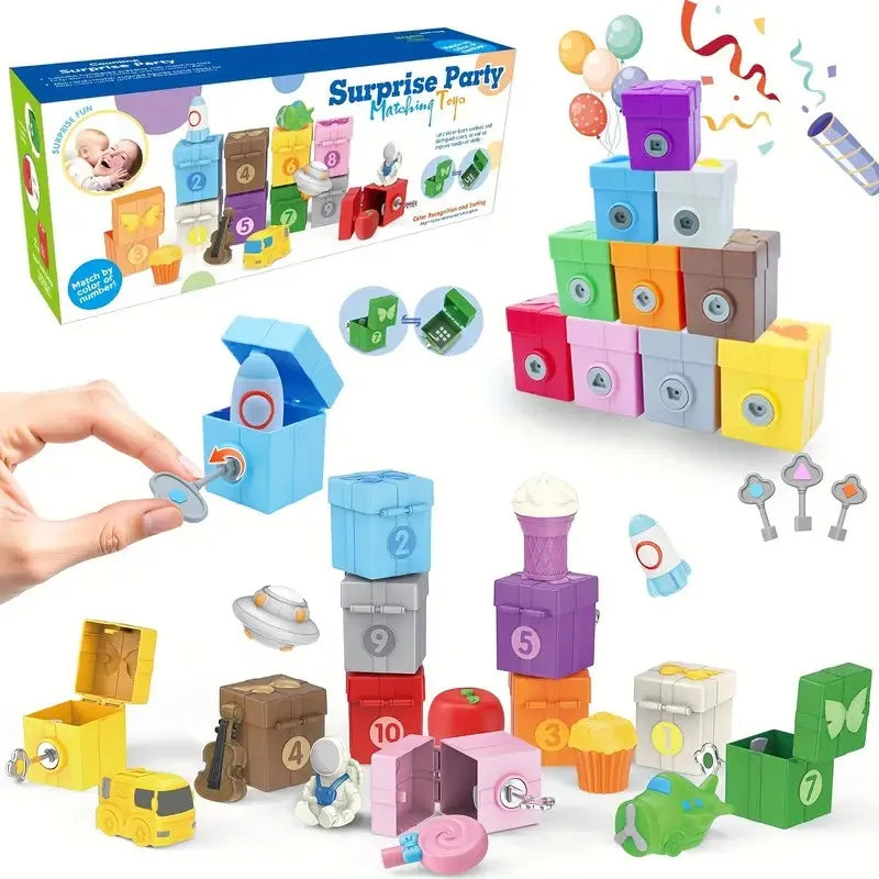 Montessori Farm Train Counting & Sorting Learning Toy Set