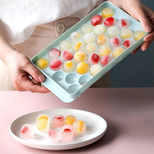 33-Cavity Round Ice Ball Mold – Ice Cube, Whiskey & Popsicle Tray