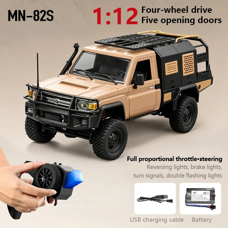 Officially Licensed LC79 MN MODEL MN82S 1/12 4WD RC Pickup Car Remote Control Truck Toys LED Climbing Off-Road Terrain Crawler