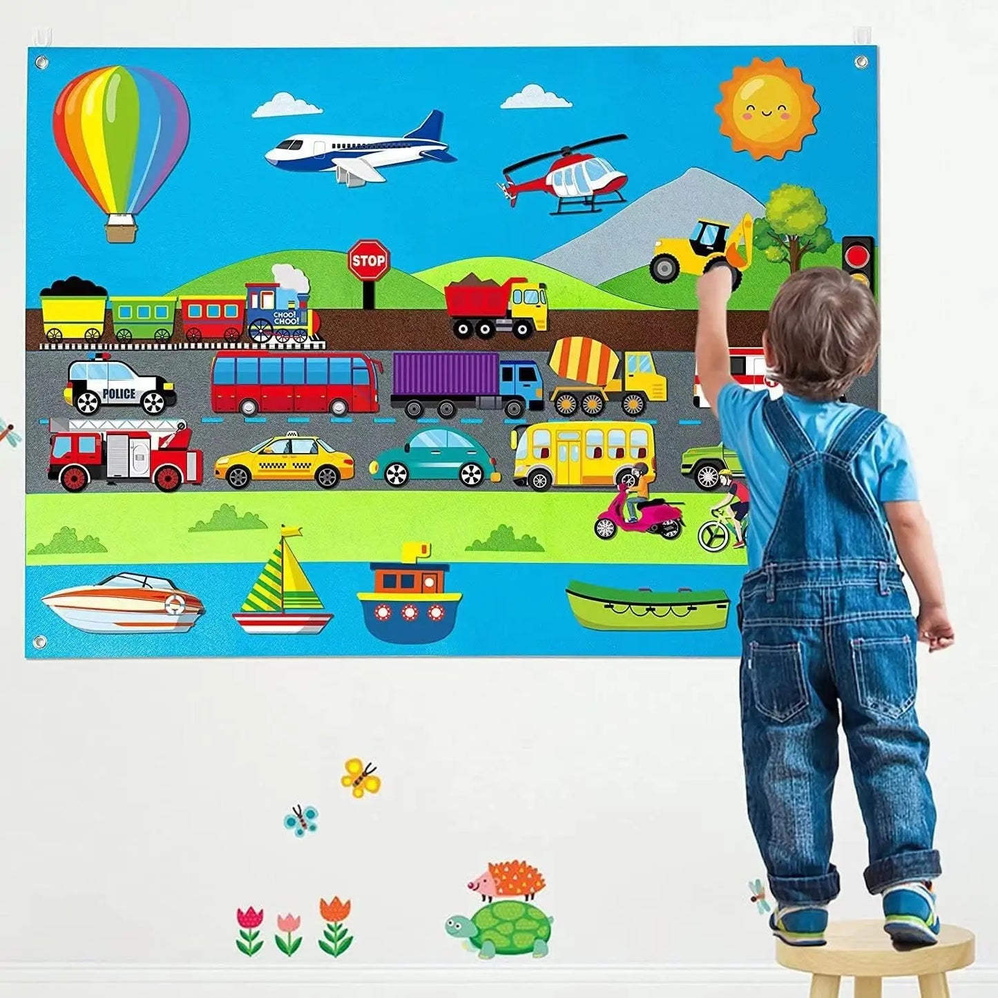 Felt Busy Board 4 in 1 Interactive Story Learning Set