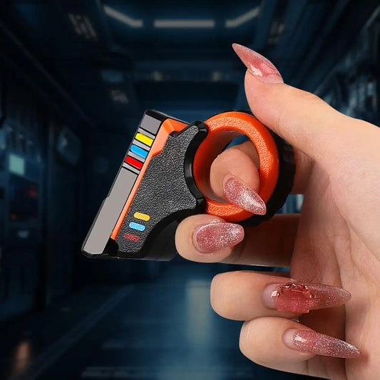 Rotary Finger Slider Fidget Toy 3D Printed Textured Desk Gadget