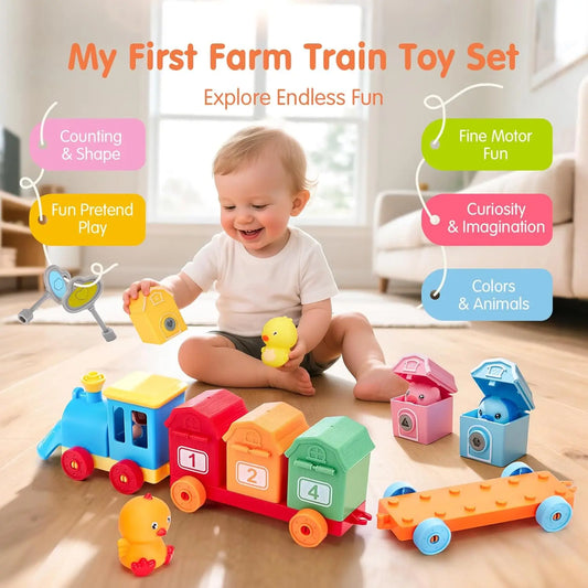 Montessori Counting Toy – Sorting Train & Surprise Gift Set