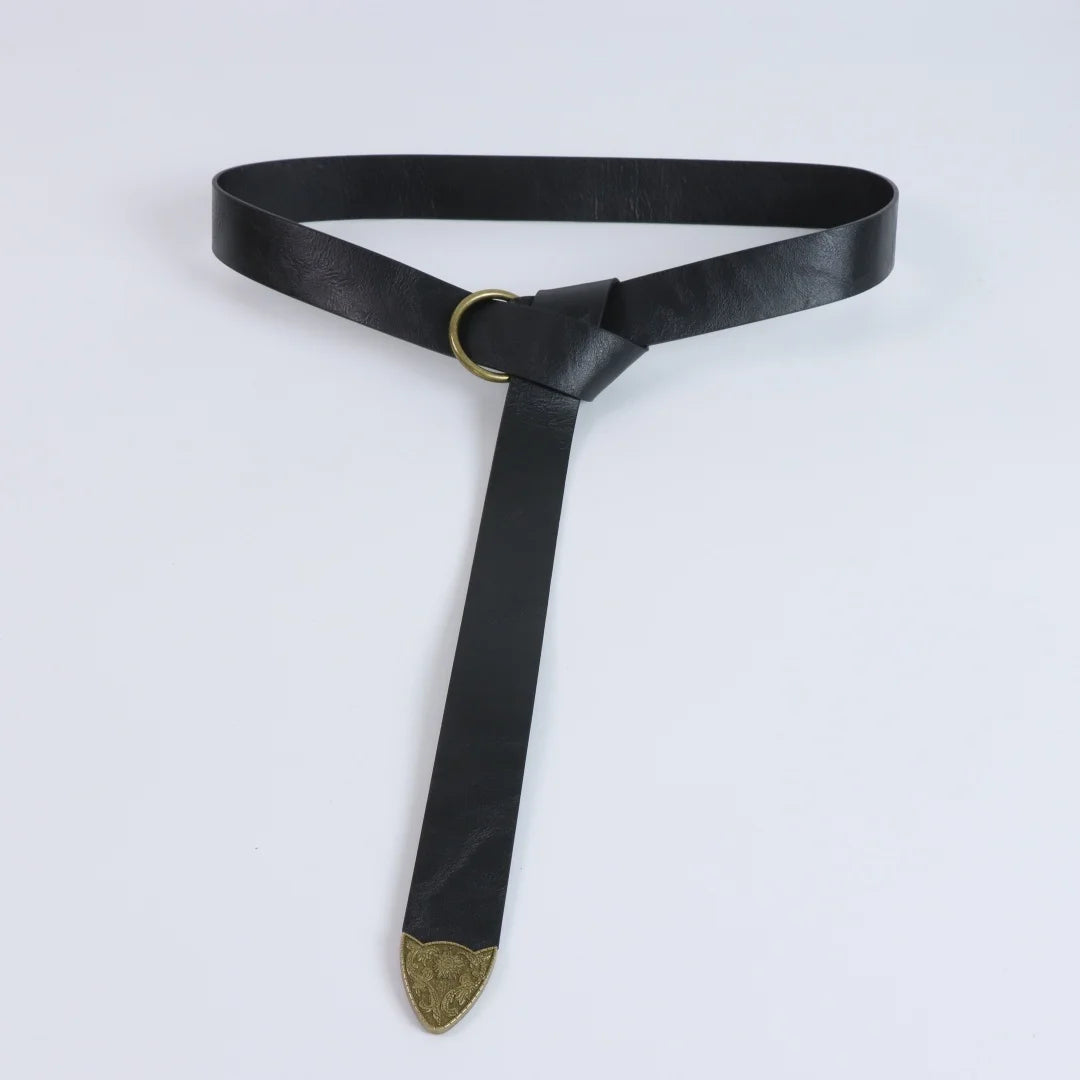 Pack Medieval Belt Renaissance Pirate Viking Halloween Accessory Faux Leather Belts for Women Men