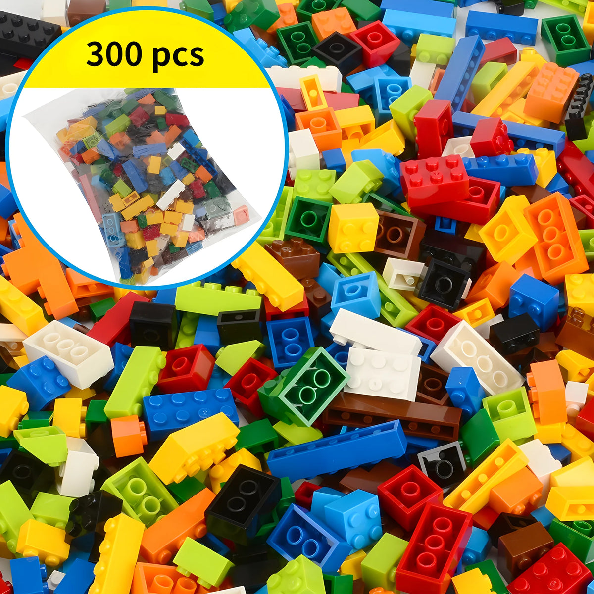 DIY Building Blocks Bulk Set 300 500 1000 Pieces Creative Bricks