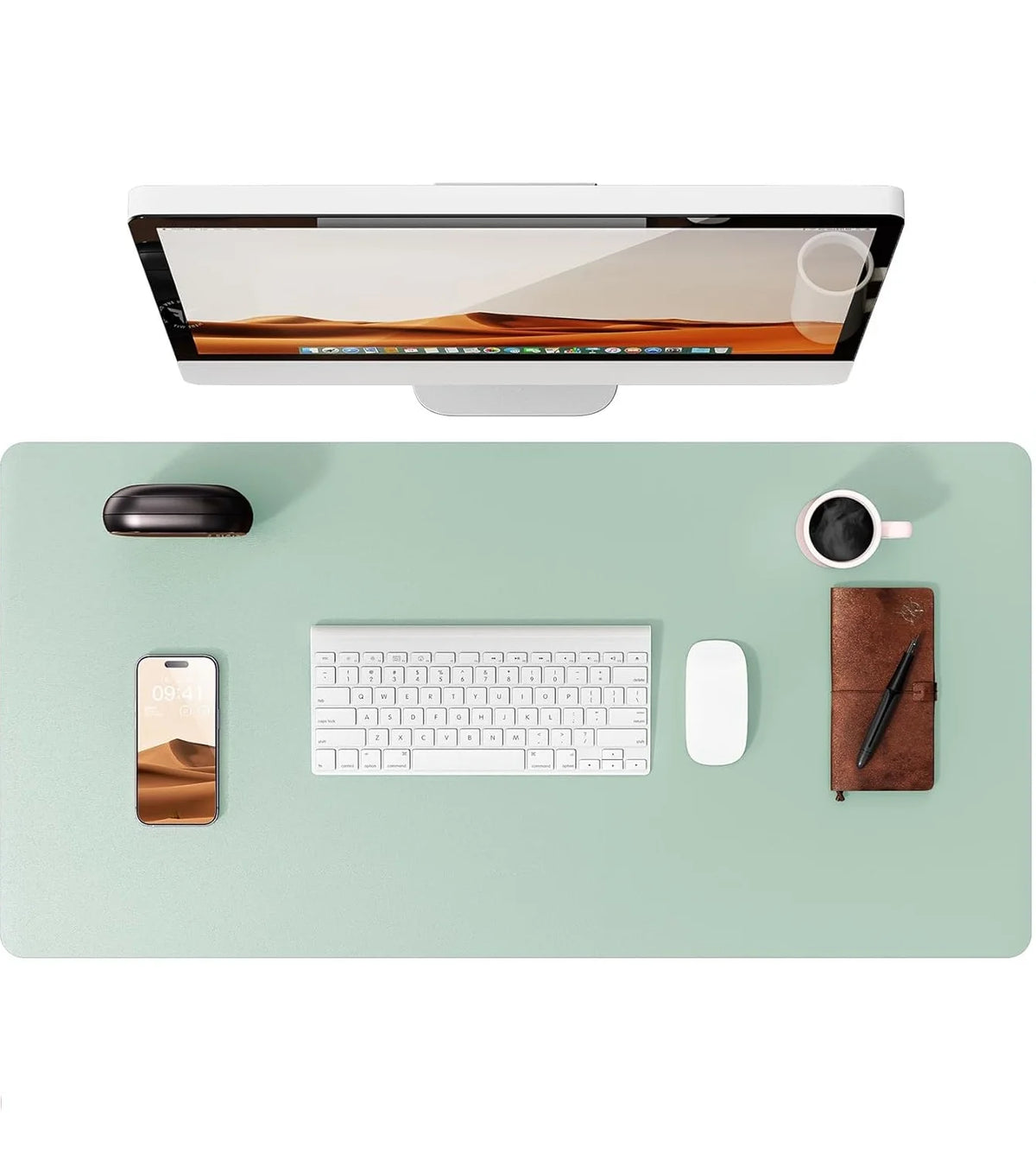 Large Leather Desk Mat – Non-Slip PU Leather Mouse Pad Protector
