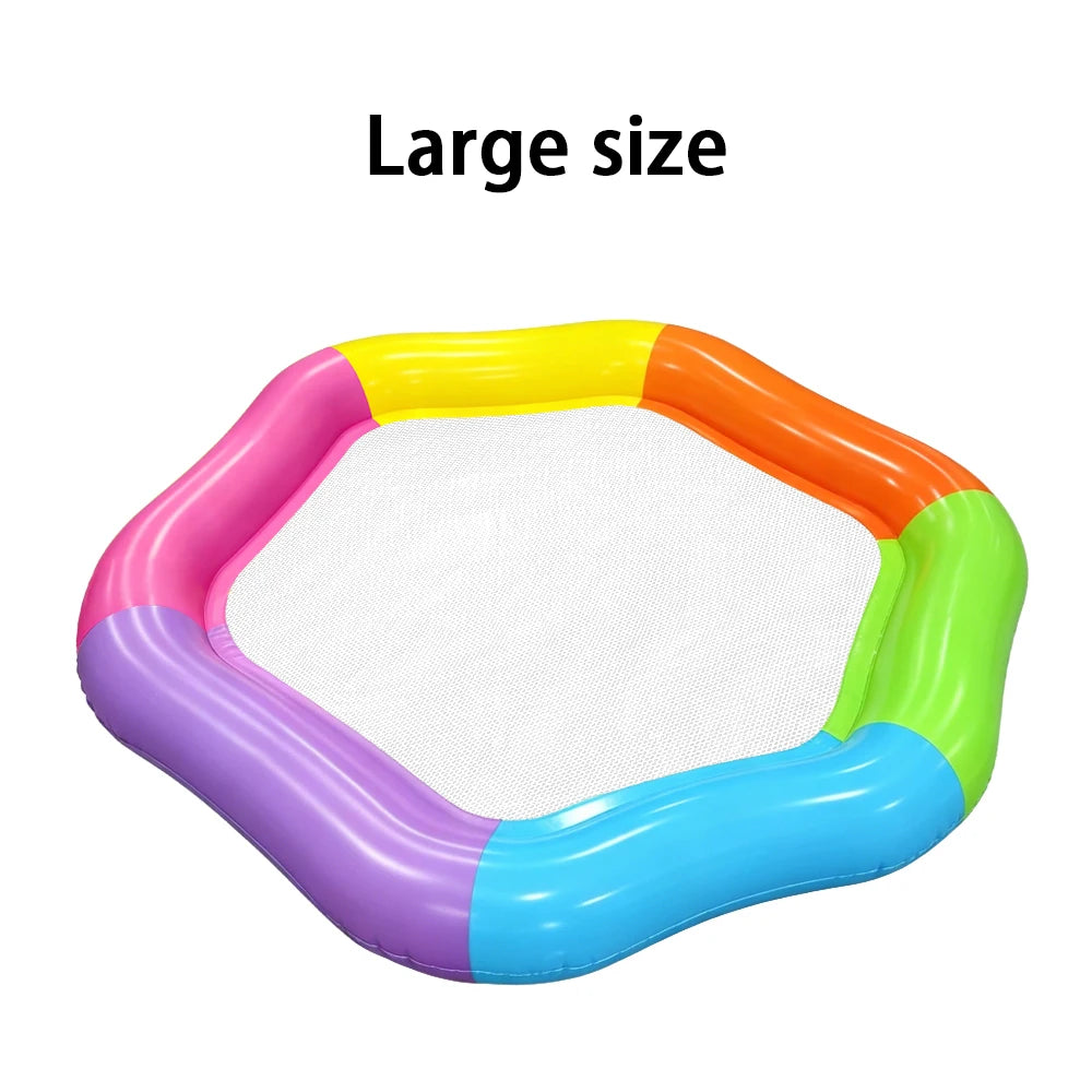 Inflatable Pool Float Chair Hexagonal Water Float for Summer