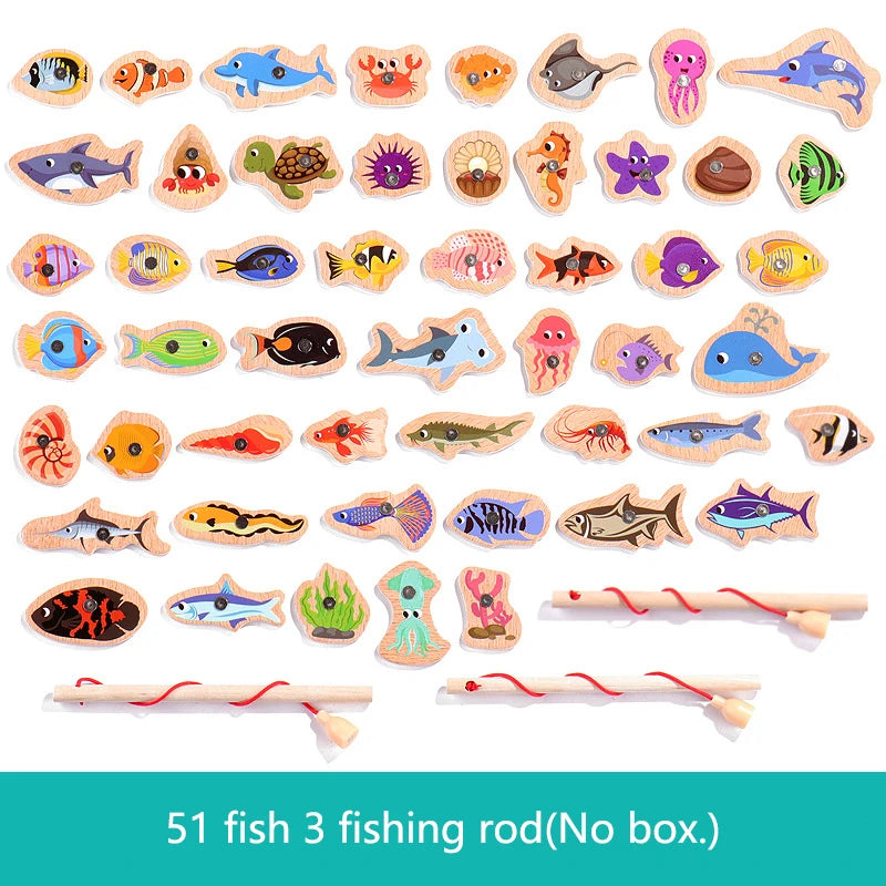 Wooden Magnetic Fishing Toy – Montessori Fish Game