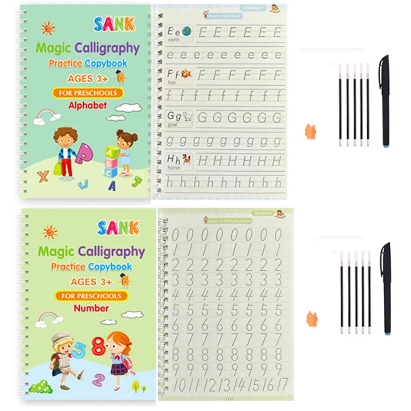 Reusable Writing Practice Copybook for Kids Pen Control & Calligraphy