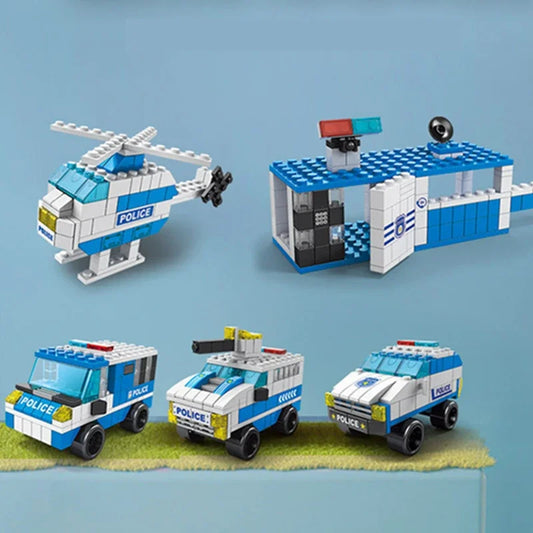 6-in-1 Police City Building Blocks Set – 1000PCS
