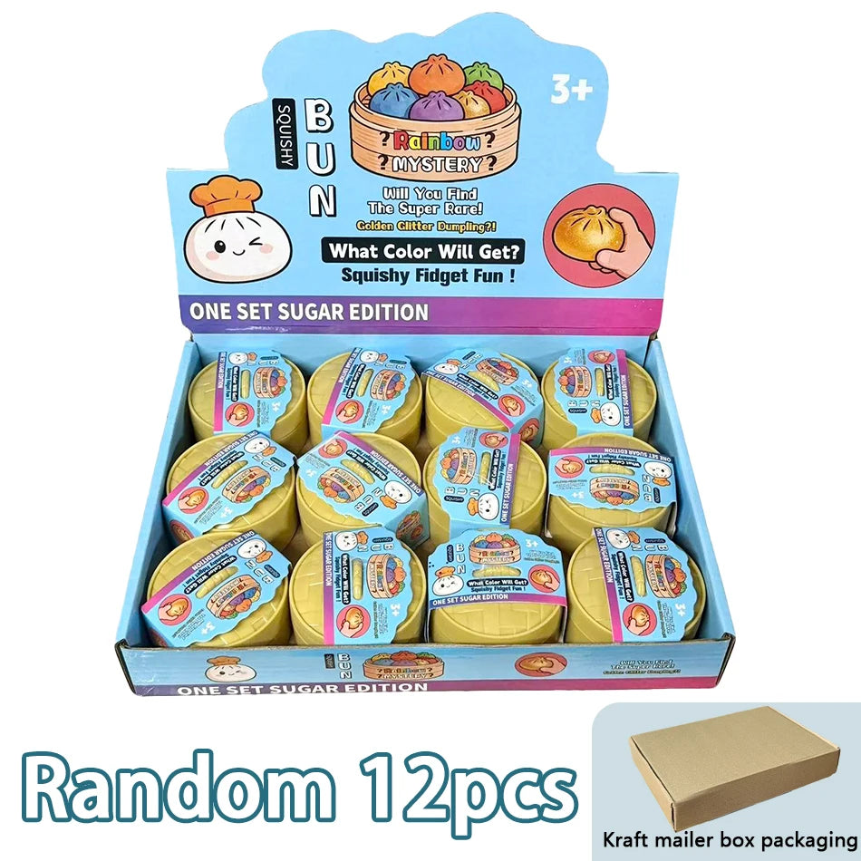 Mini Glitter Dumpling Squishy – 5–5.5cm Fidget Toy