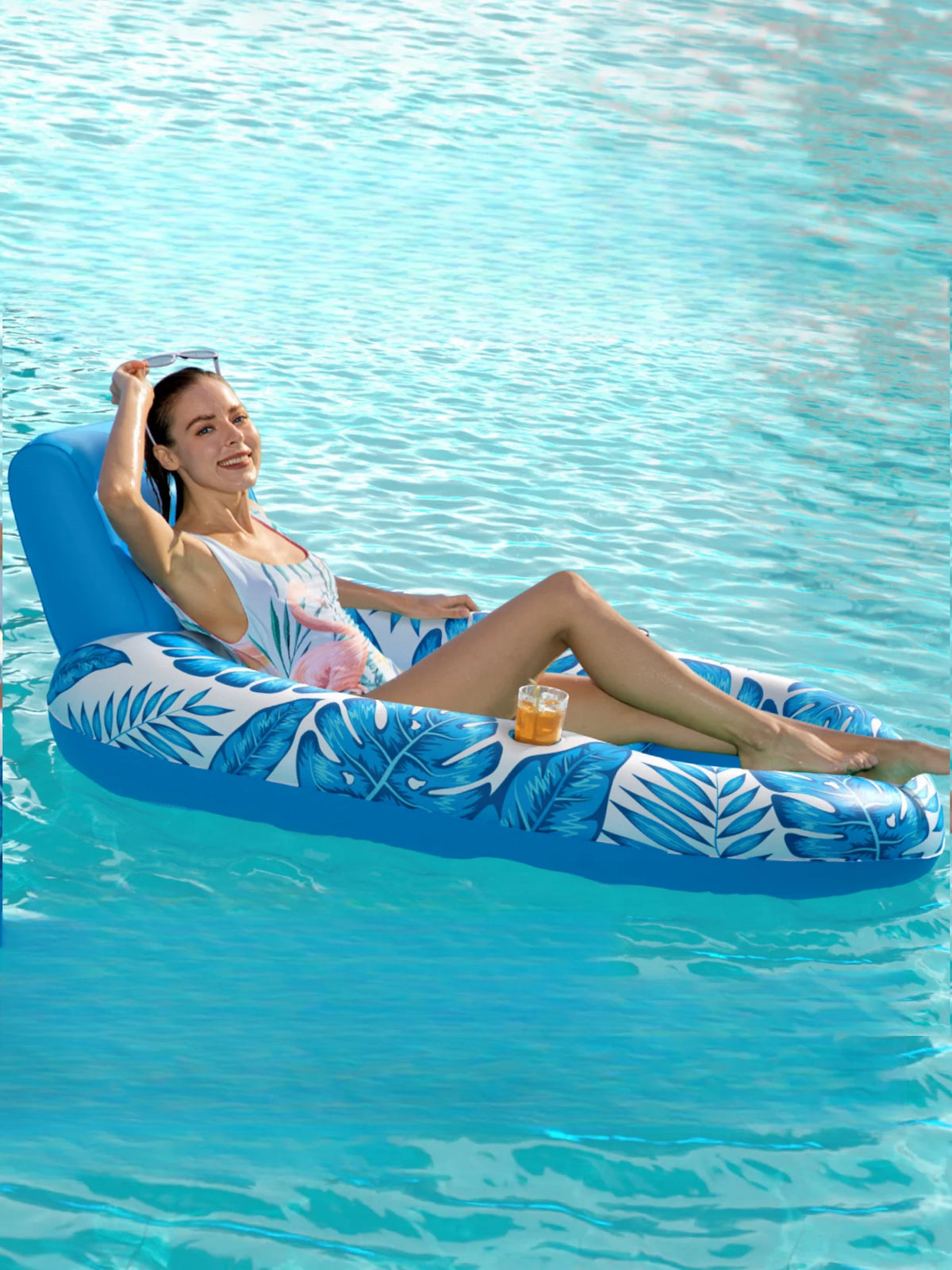 Inflatable Pool Float Lounger for Adults Swimming Pool Lake
