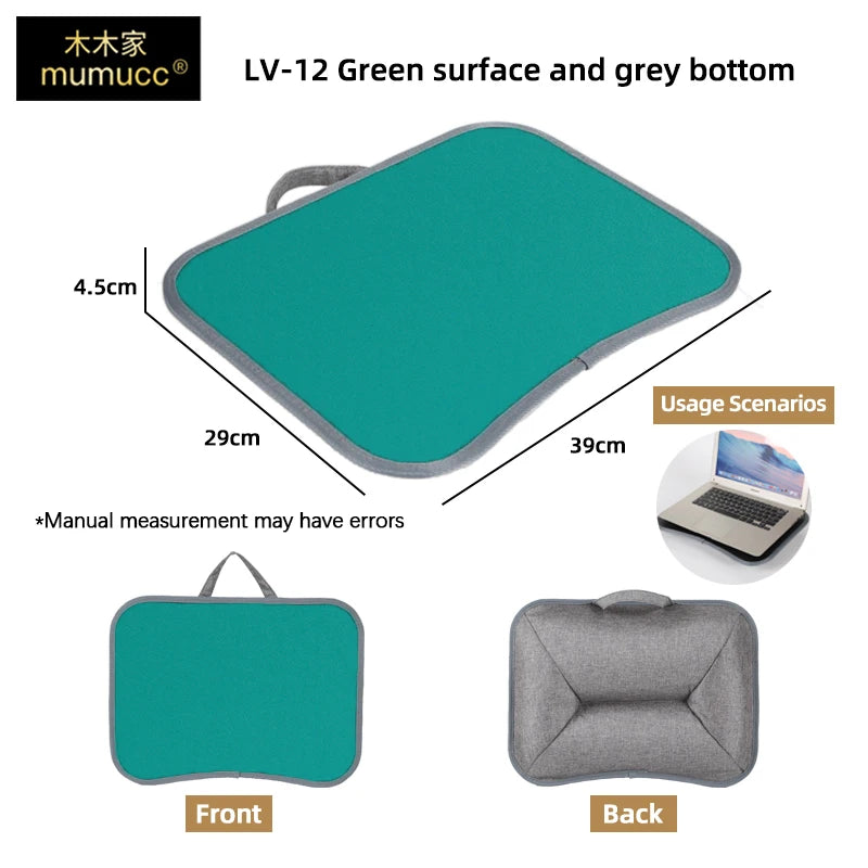 Laptop Lap Desk Portable Wooden Desk with Cushion