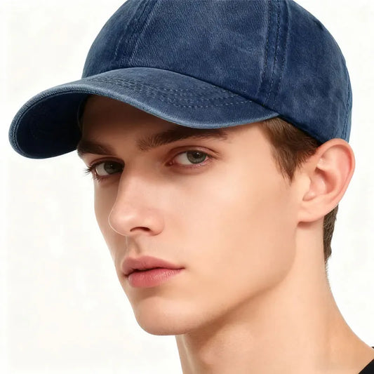 Washed Cotton Baseball Cap Adjustable Unisex Dad Hat