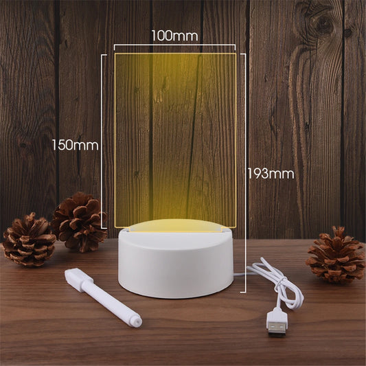 USB LED Acrylic Message Board Night Light
