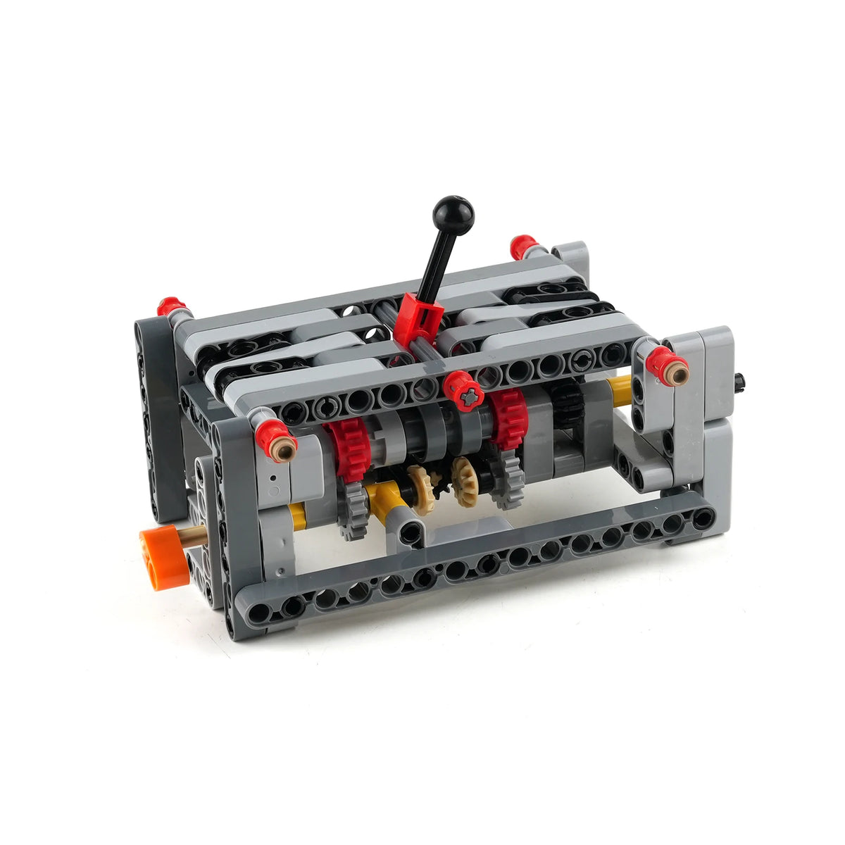 5 Speed Gearbox With Reverse Small Particle Gear DIY Kit Manual Transmission Model Educational Building Blocks Set