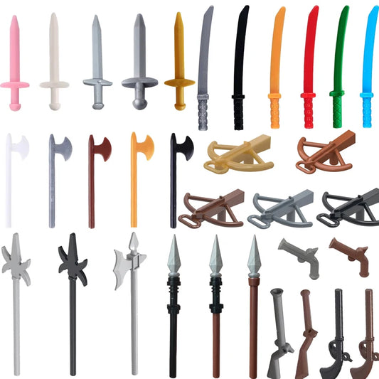 MOC Medieval Weapons Building Blocks – Castle Knight Parts