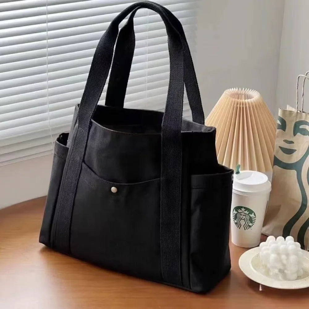 Large Canvas Tote Bag for Work, College & Everyday Shopping