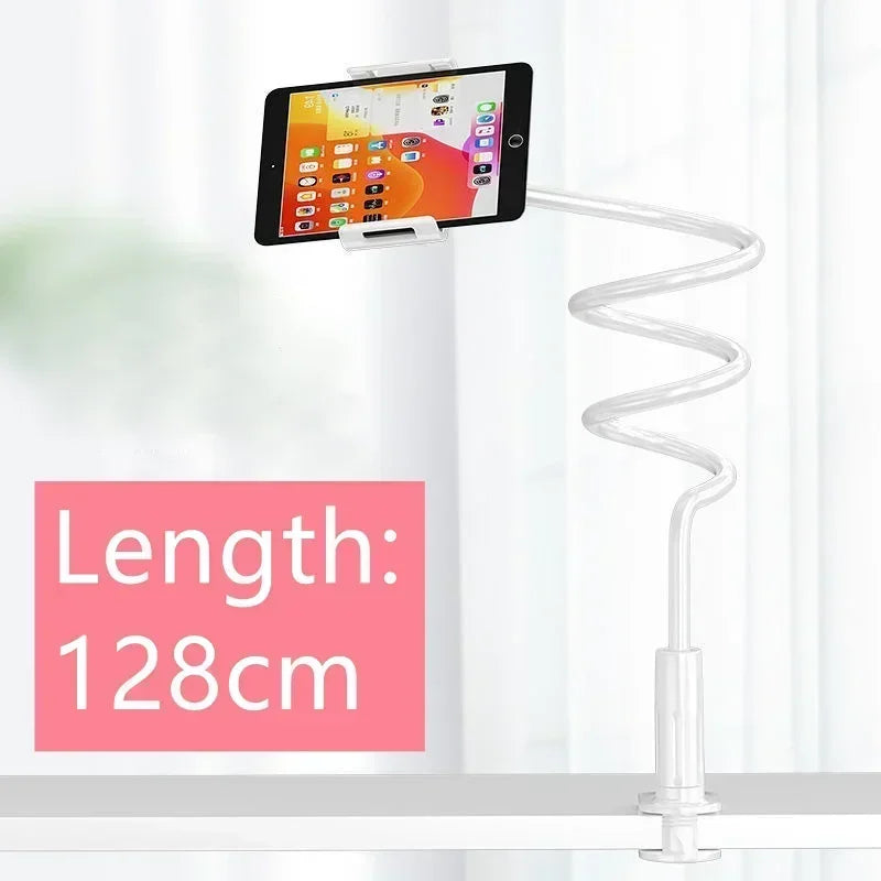 128cm Flexible Phone Holder Stand – 360° Bedside Headrest Lazy Bracket