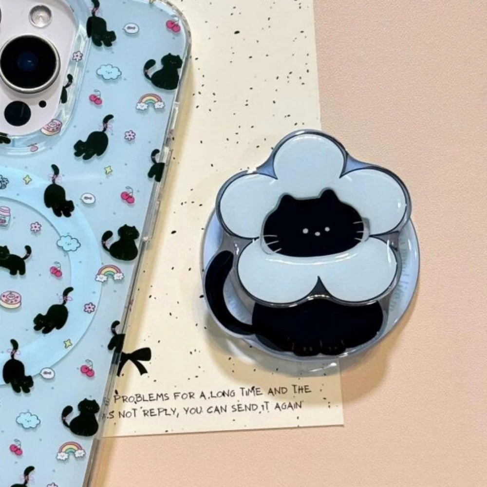 Cute Cartoon Cat MagSafe Magnetic Phone Grip Stand