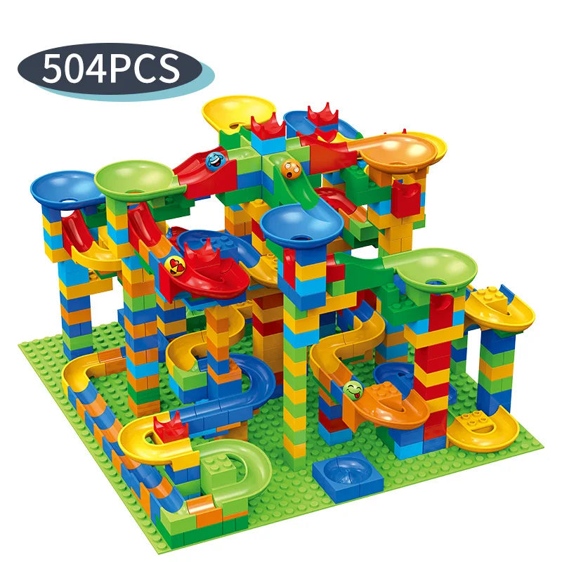 Marble Run Building Blocks DIY Race Track Maze Toy