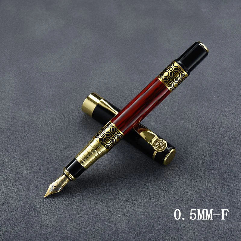Metal Fountain Pen with Replaceable Ink Cartridges