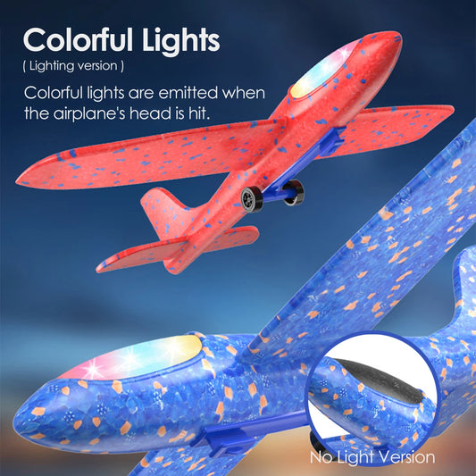 Foam Aircraft Launcher Toy Kids Catapult Glider Plane