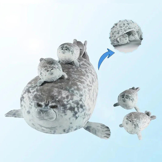 Seal Plush Toy Set Mother and Baby Stuffed Seal Family Soft Toy