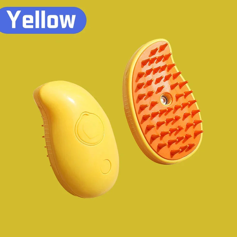 Cat Steam Grooming Brush 3-in-1 Pet Hair Removal Comb