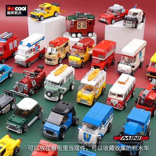 Racing Car & Vehicle Building Blocks – Pull Back Models