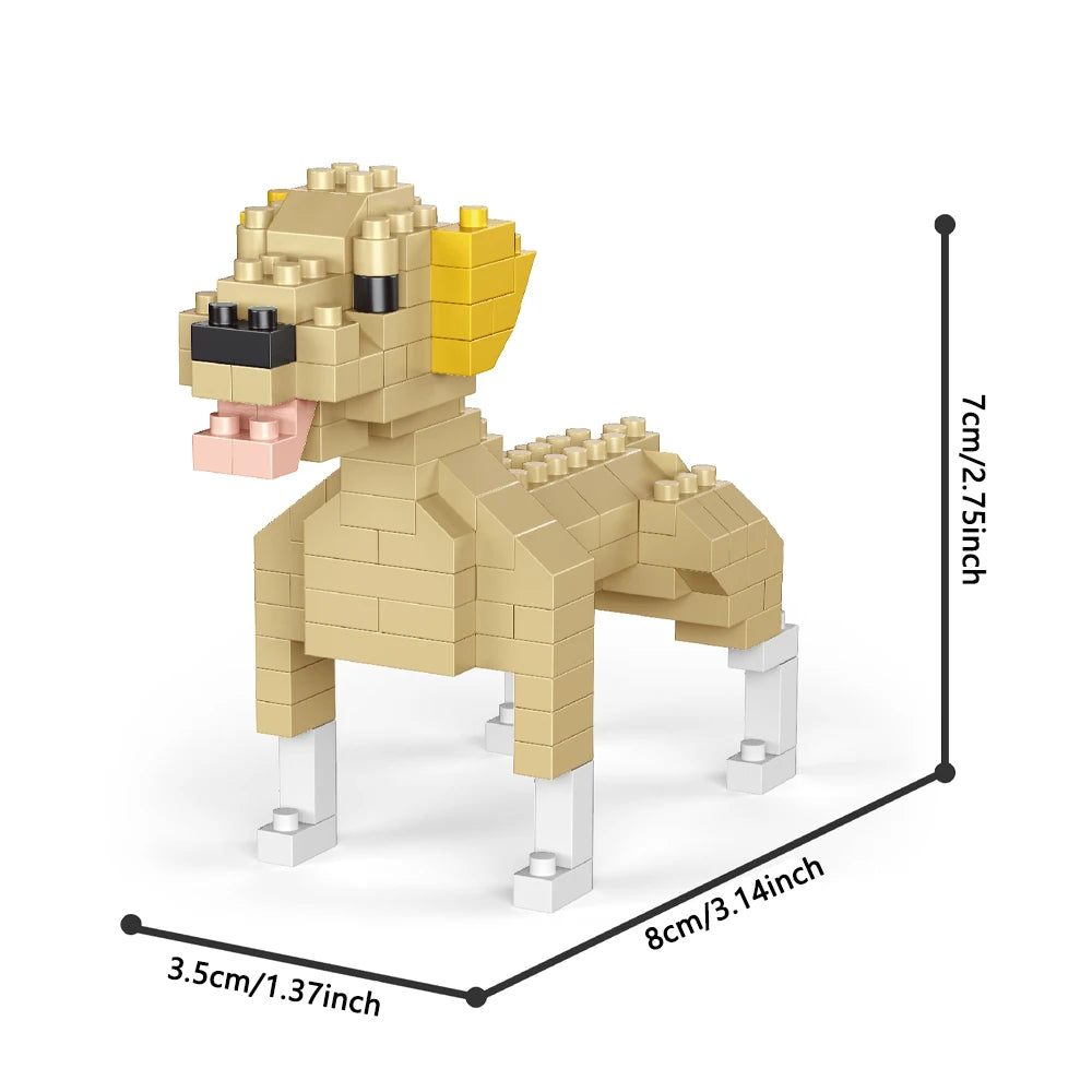 Dachshund Dog Building Blocks Mini Lifelike Model Construction Toy