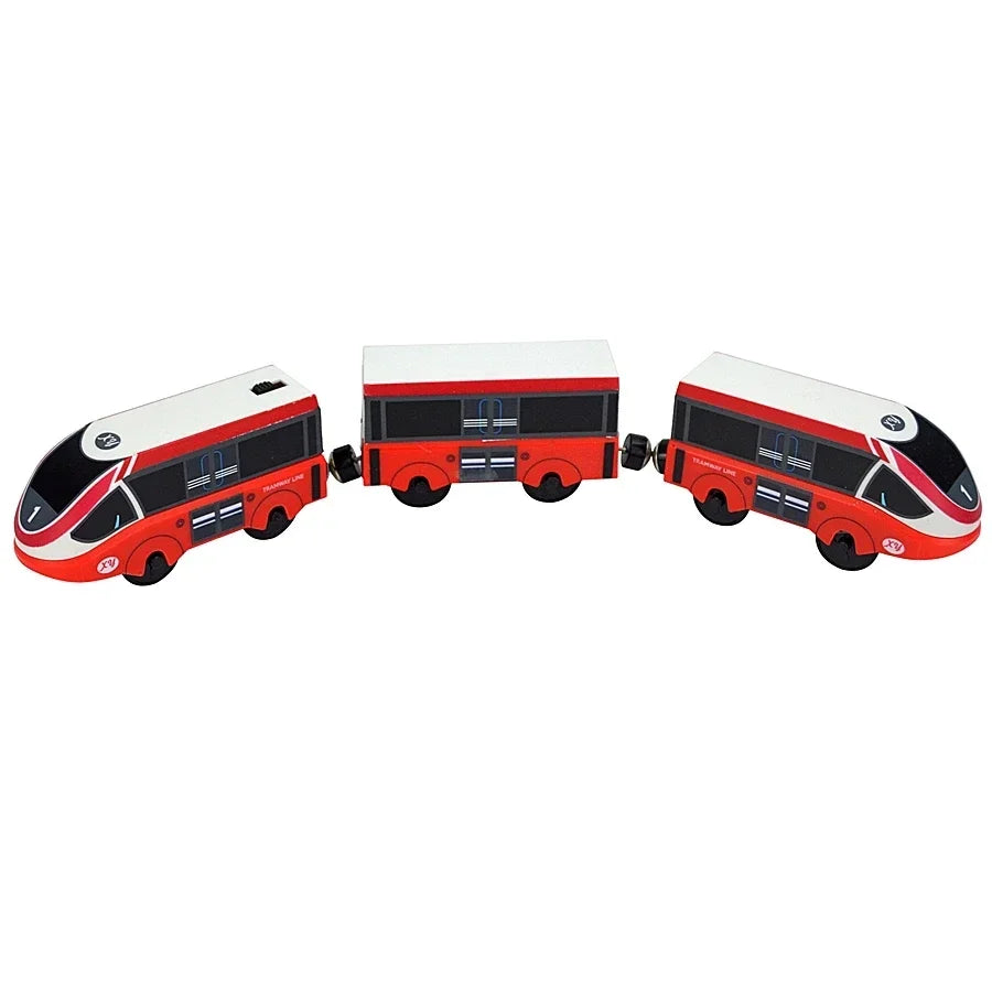 Wooden Train Toy Set Magnetic Railway Track Electric Train