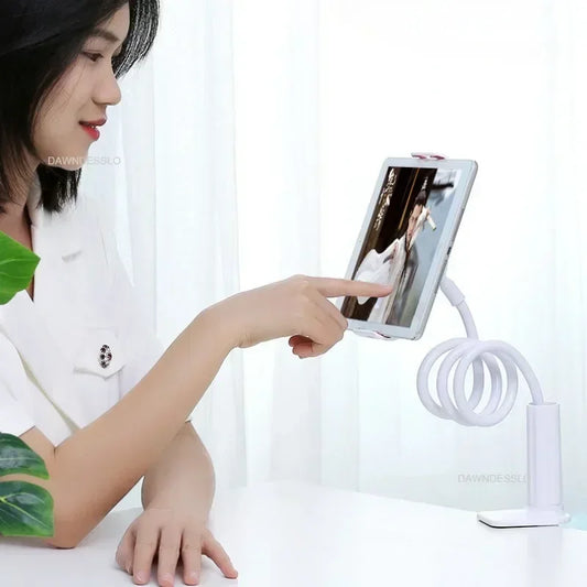 128cm Flexible Phone Holder Stand – 360° Bedside Headrest Lazy Bracket