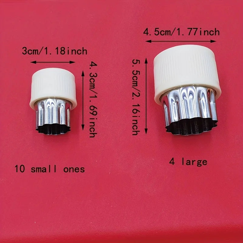 Stainless Steel Fruit & Vegetable Shaping Cutter Set – 4/5/10/14 Pieces