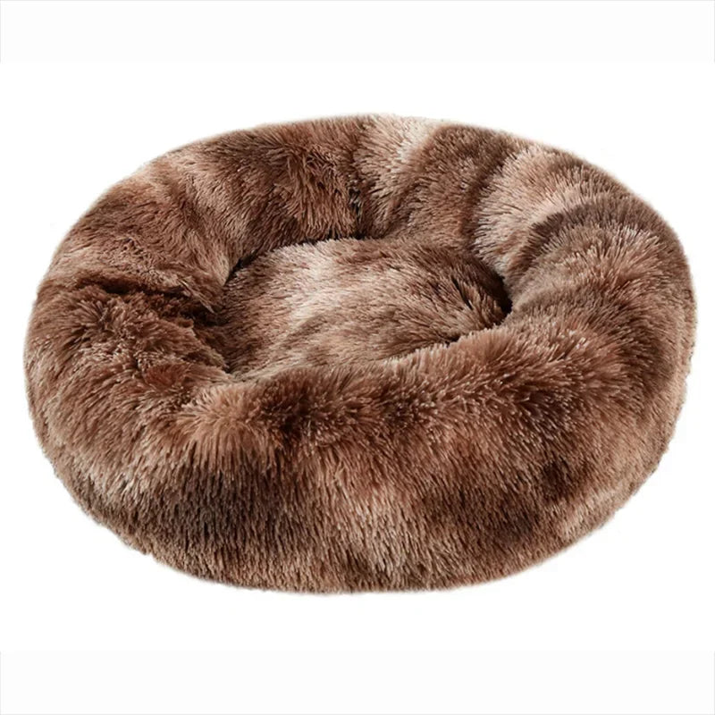 Round Dog Bed for Small to Large Dogs & Cats | Plush Calming Pet Bed