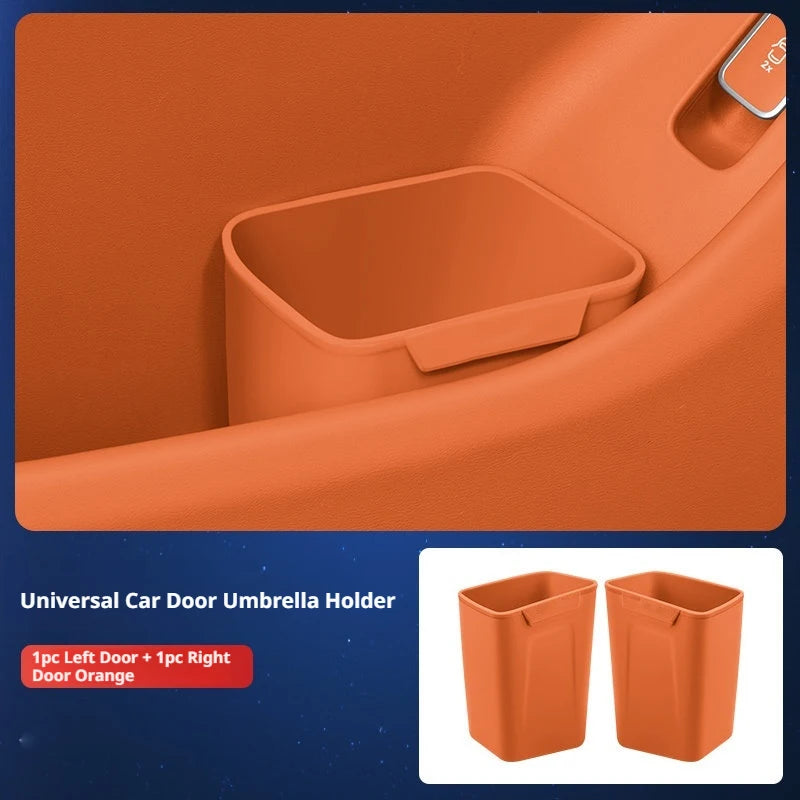 Silicone Car Door Storage Box & Trash Can Organizer