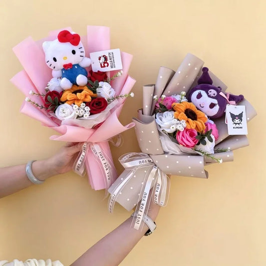Sanrio Plush Bouquet Cute Cartoon Plush Gift 32–36cm
