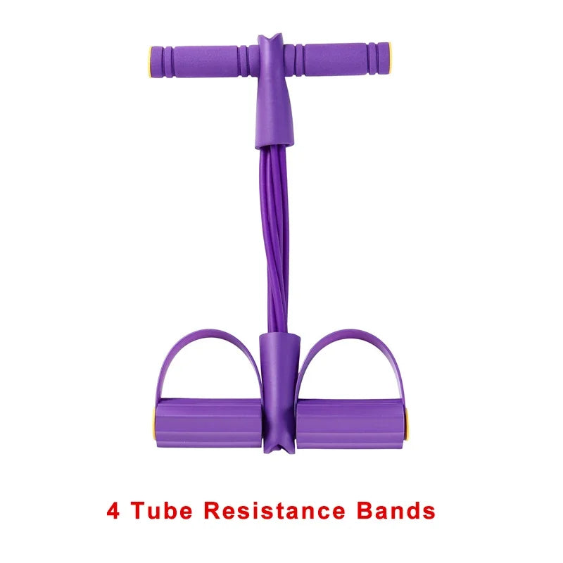4/6-Tube Resistance Tension Bands for Yoga, Core & Full-Body Workouts
