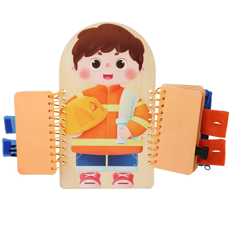 Wooden Multi-layer Busy Board For Children Montessori Early Education Games Toddlers Quiet Books Sensory Practice Dressing Gift