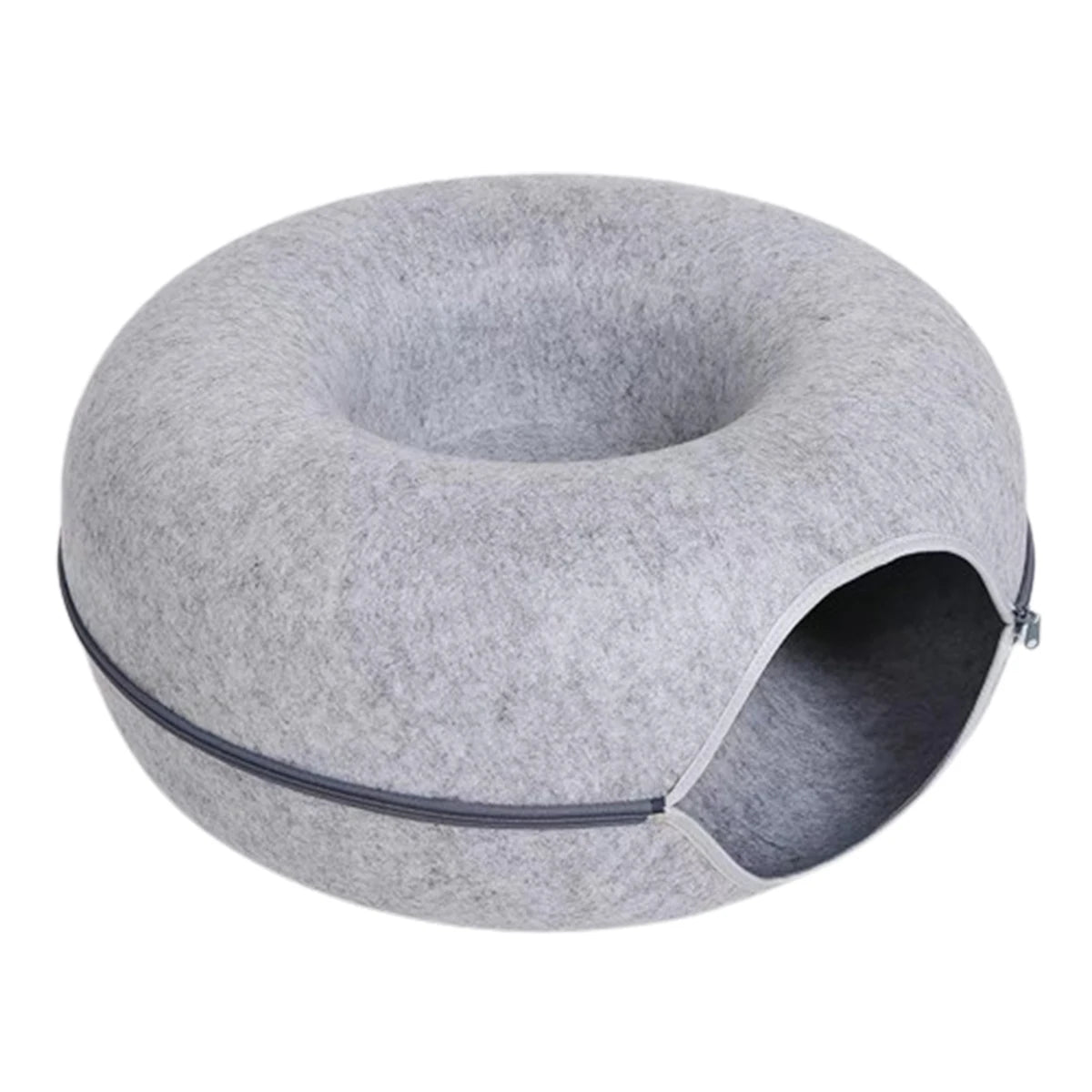Cat Tunnel Bed Felt Donut Nest for Kittens & Cats
