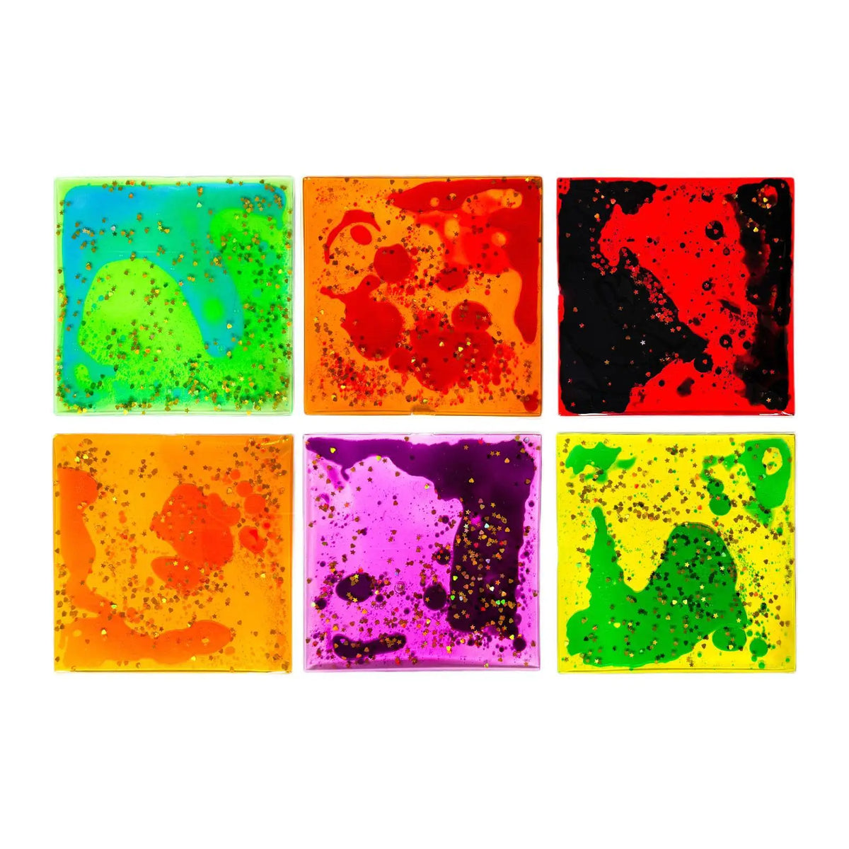 Sensory Gel Liquid Motion Tiles – 6-Piece Set